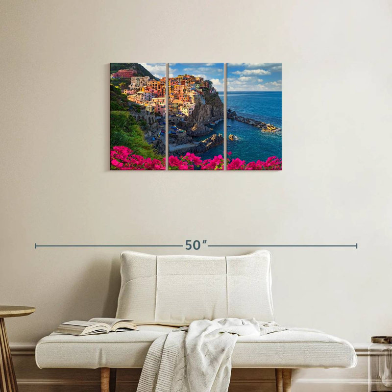 Gillard Bougainvillea à Manarola, H 20 po x l 33 po