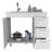 Ferretti Base Cabinet , Three Drawers, Double Door, Four Legs -White-1550005971
