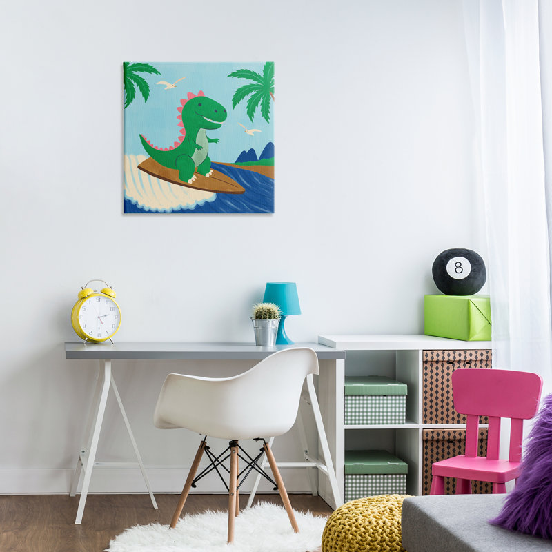 «Baby Surfing Dino» par Carrie Cantwell, H 24 po x l 24 po