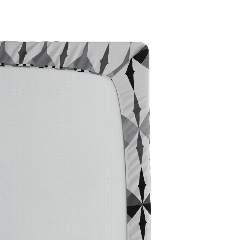 Microfiber Geometric Fitted Sheet, Full Fitted Sheet