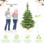 Arbre de Noël illuminé 7 pi avec 400 lumières DEL blanc chaud, 941 pointes PE + PVC, aspect réaliste en couches, base en bois unique - arbre de Noël artificiel complet pour la décoration intérieure-2055194212