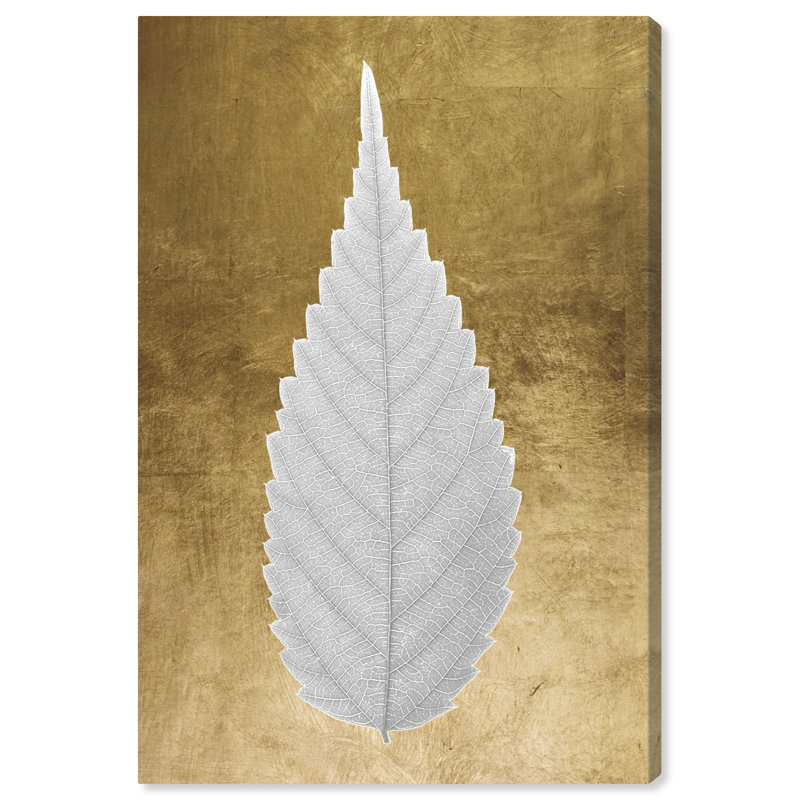 " Leaf In Gold II ", Wrapped Canvas, 54" H x 36" W