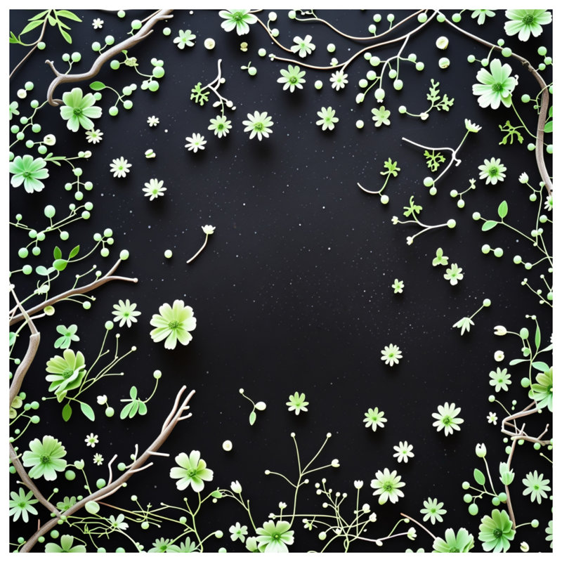 Tapisserie florale - Décoration murale nature, 50in H x60in W with 4 Grommets