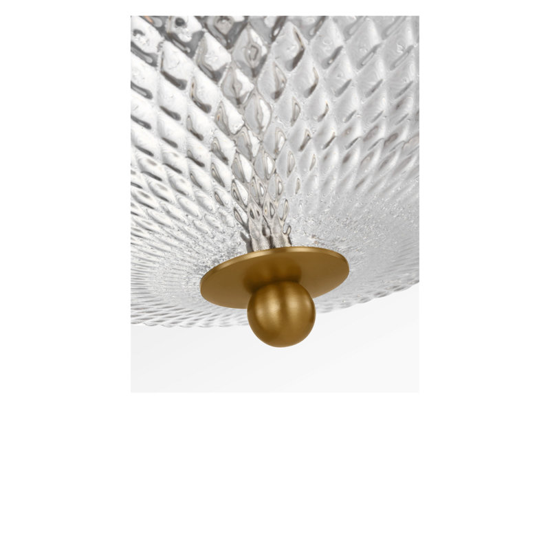 Curryville Round Pendant Light, Burnished Brass
