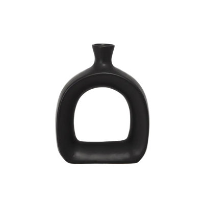 Vase beigne ouvert en céramique sculpturale Maryna
