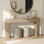 Table d'appoint 63 "pour couloir étroit avec finition aspect bois