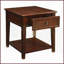 Table basse traditionnelle en noyer avec tiroir & amp; Tablette inférieure - Pieds fuselés en bois pour le rangement du salon