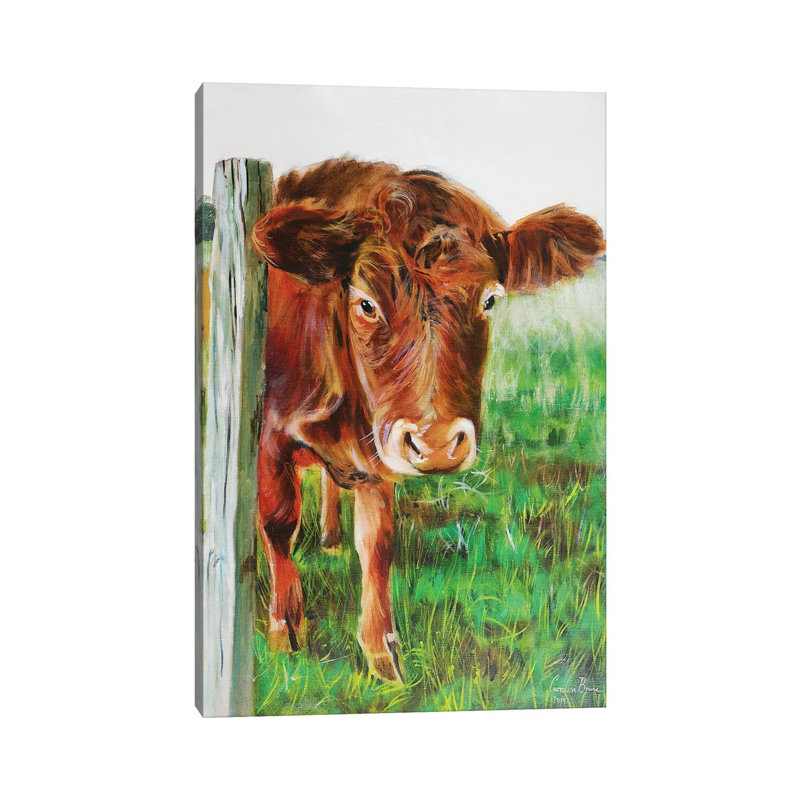 Cow 1 Piece Wrapped Canvas Painting, 20.32 cm H x 30.48 cm W