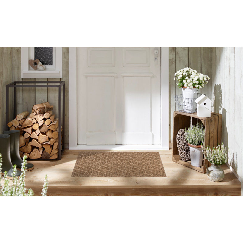 Non-Slip Christmas Indoor Doormat, Brown, Rectangular 60 x 90cm