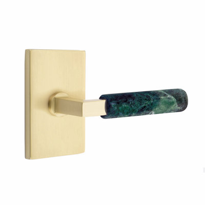 Emtek Select Privacy Leverset, Modern Rect. Rosette, L-Square Stem, CF