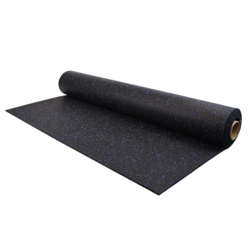 Tapis en caoutchouc robuste de 1/4 po, Noir / bleu