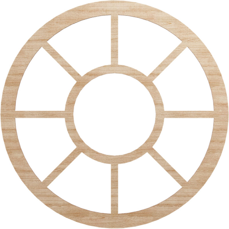 Médaillon de plafond Grace, Aulne, H 34 po x l 34 po x P 0,38 po