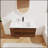 36" Wall Mounting Bathroom Vanity With Ceramic Sink, Soft Close Drawer-1548010730