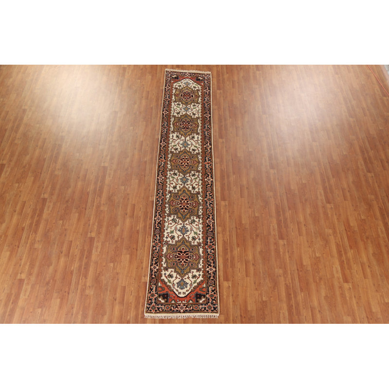 Tapis de couloir géométrique ivoire 2 x 12