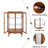 Elegant 2-Door Curio Cabinet With Tempered Glass Doors, Mirrored Back Panel, And Adjustable Shelves - Lighted Display Cabinet For Home And Office-1717682926