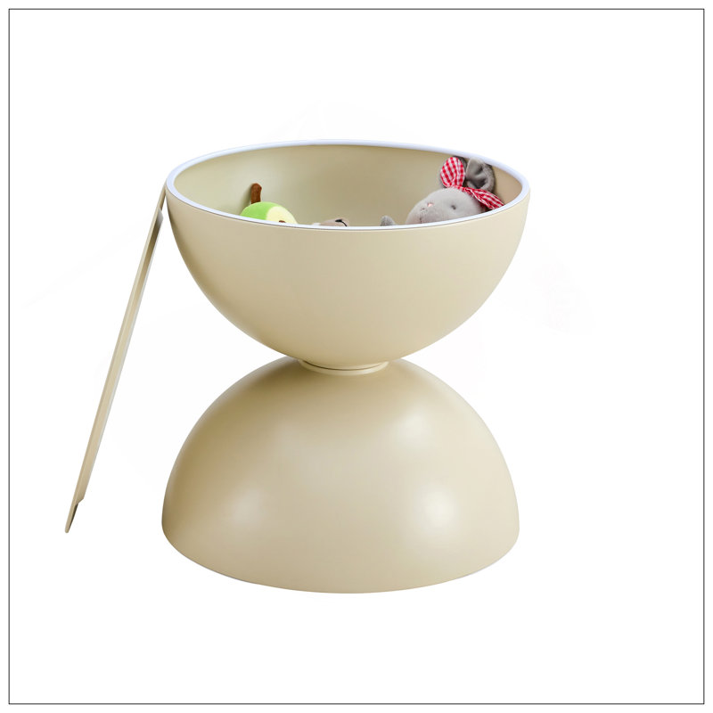 Table d'appoint multifonctionnelle Milk White, H 19,7 po x L 19,7 po x l 19,7 po, Blanc lait