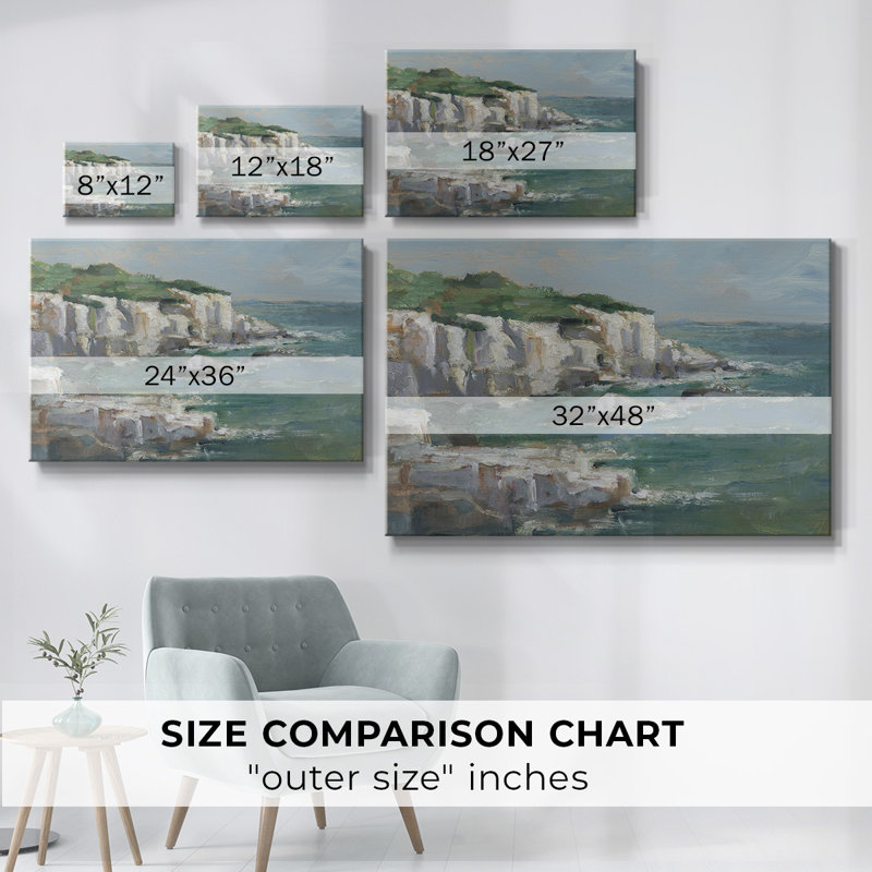 Toile tendue avec toile blanche I Sea, H 32 po x l 48 po