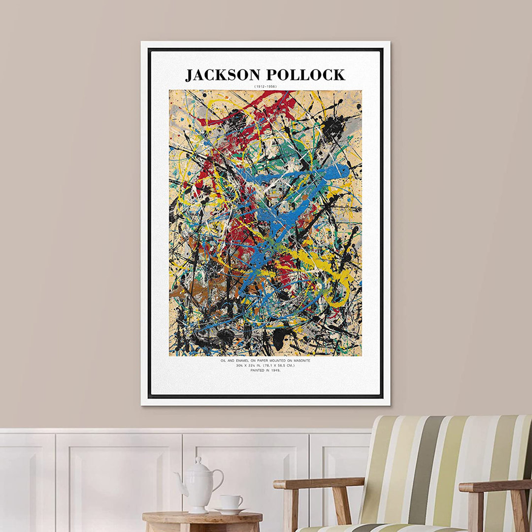 " Vibrant Strokes " by Jackson Pollock SIGNLEADER Frame