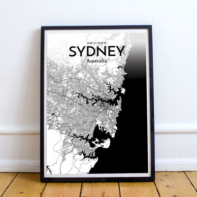 Sydney City Map - No Frame Print