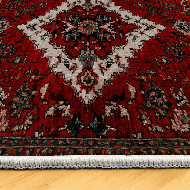 Tapis en coton imprimé chenille Guria, Tapis de couloir 3 pi 4 po x 14 pi 10 po