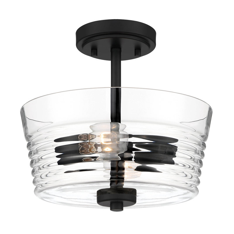 Plafonnier semi-encastré 2 lumières 12 po Aketza