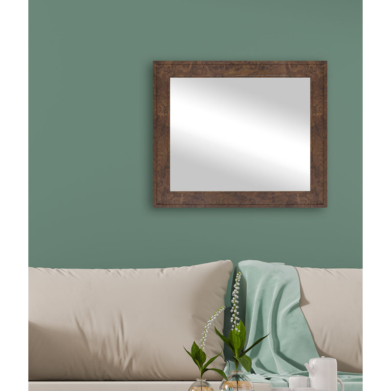 Kamsiyo Engineered Wood Flat Wall Mirror, 25.5" x 21.5"