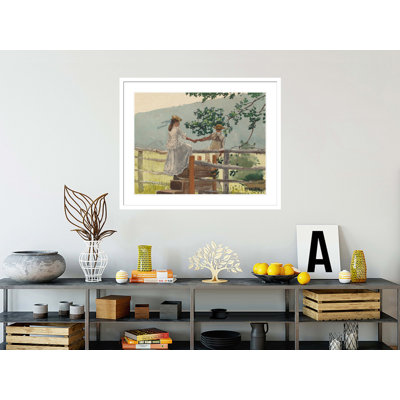 «On the Stile» par Winslow Homer, impression giclée sur cadre