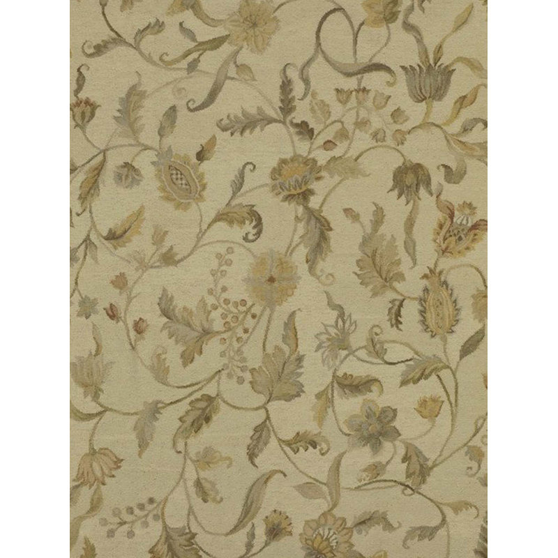 Wool Floral Area Rug, Rectangle 8' x 10'1"
