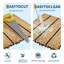 Carreaux de terrasse en composite de style entrelacé 12 po x 12 po-123352213-123352216
