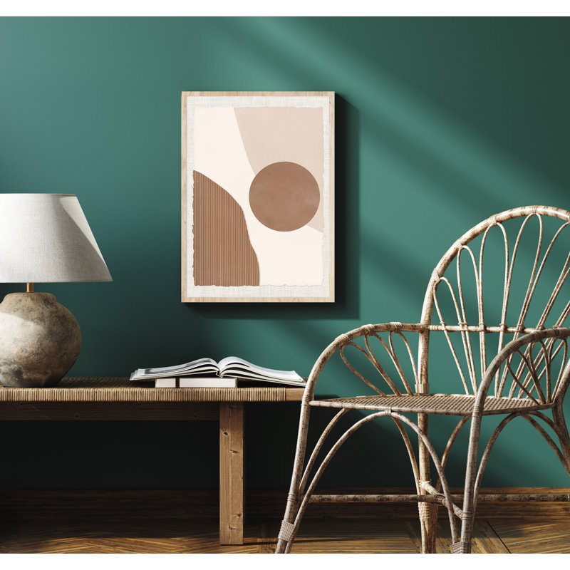 Abstract Shapes - Print, Natural Oak Framed, 46.4cm H x 63.8cm W x 1cm D