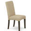 L'ensemble de mobilier de salle à manger 5 pièces comprend une table de salle à manger rectangulaire avec piédestal et 4 chaises Parsons en tissu brun, cappuccino de 42 po x 72 po-77841335-77841333