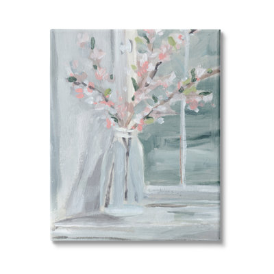 " Contemporary Window Sill Flower Bouquet Abstract Still Life " by Annie Warren