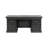 Traditional Wood Executive Desk, Office Storage Hutch with Doors, Black-124303710