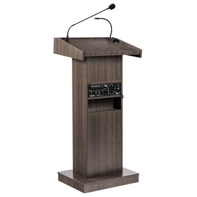 Wireless Lectern Combo 46'' Laminate Full Podium with Wheels