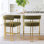 Tabouret de comptoir 25 po en chenille 25 po (ensemble de 2)
