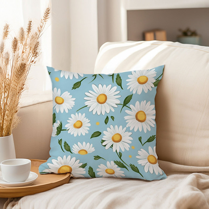 Floral Daisy Flowers X Modern, 20"H x 20"W