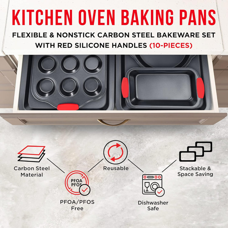 Bakken Kitchen Baking Pan Set - Nonstick Coating