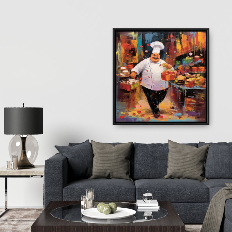 Walking Cook Print On Canvas