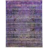 Purple Alchemy Traditional Silk Rug - 9'1"" x 11'9""