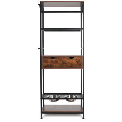 Dog feeding station,3 Height Adjustable Raised Dog Bowls