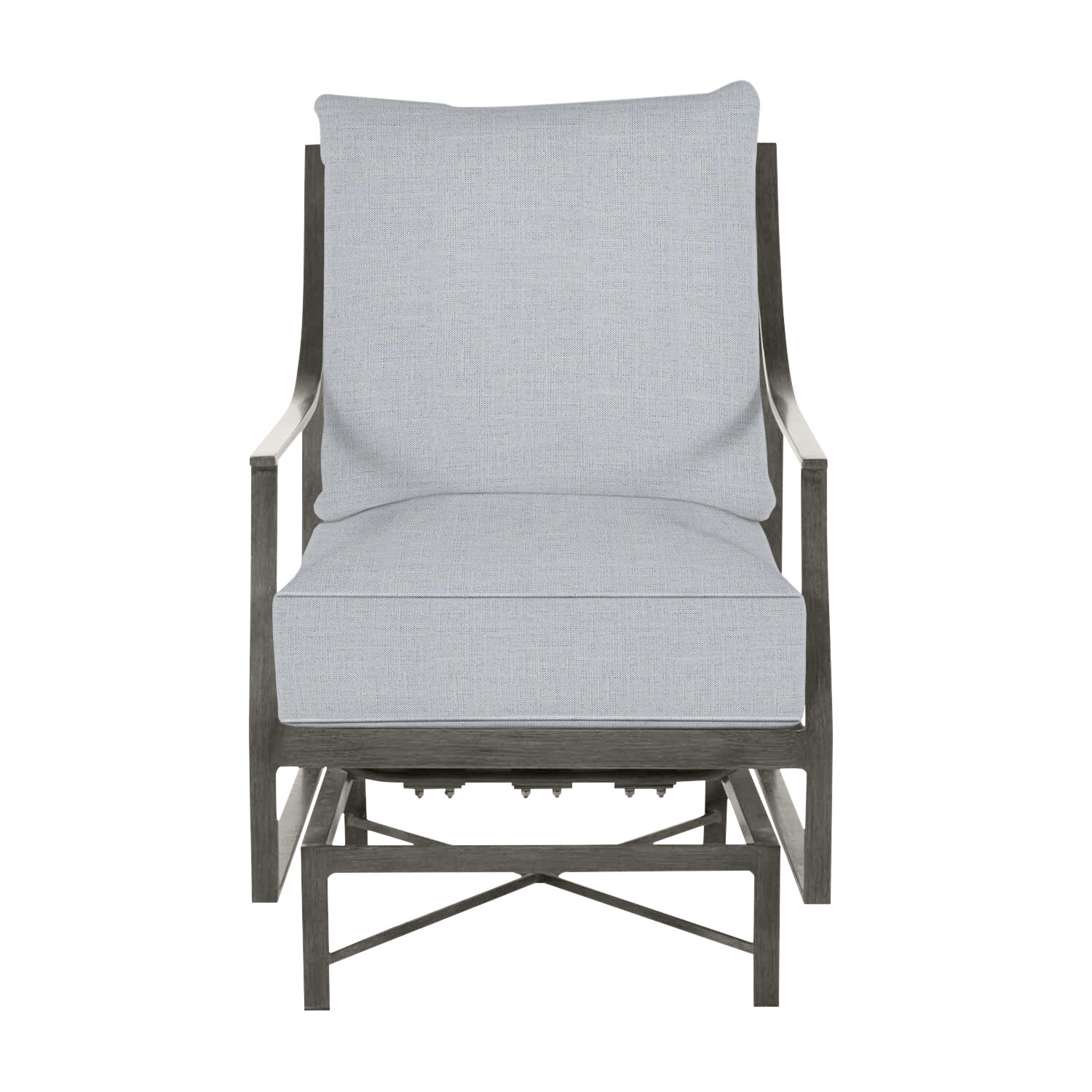 Monaco Patio Lounge Chair, Welt, Linen Chambray, Slate Gray