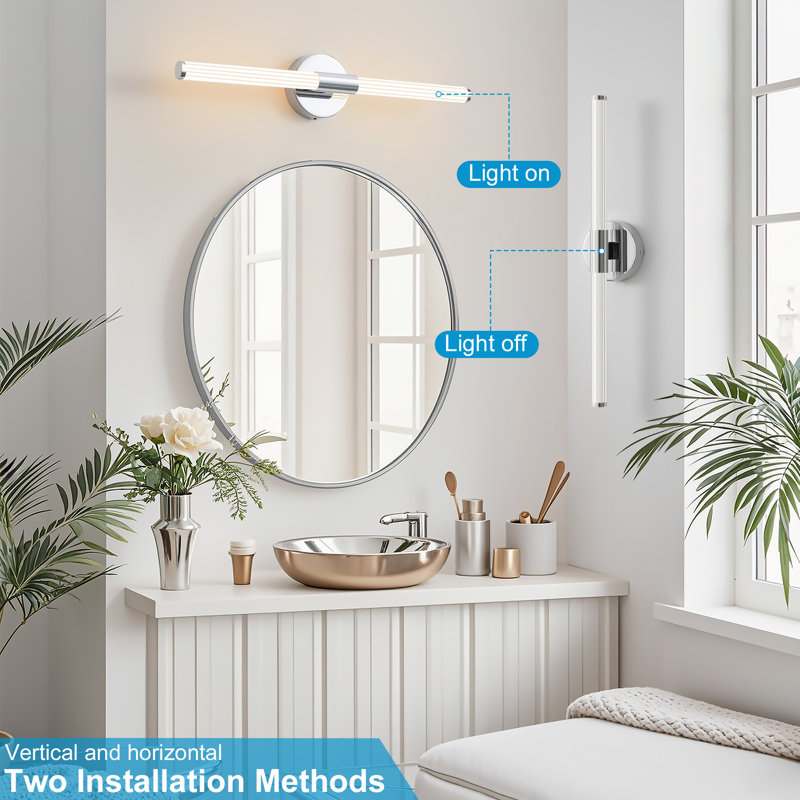 LED Flush Mounted Sconce, Chrome