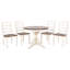Modern Solid Wood 5-Piece Dining Set – Stylish Natural & Cream White Accents for Elegant Dining Room-1329789751