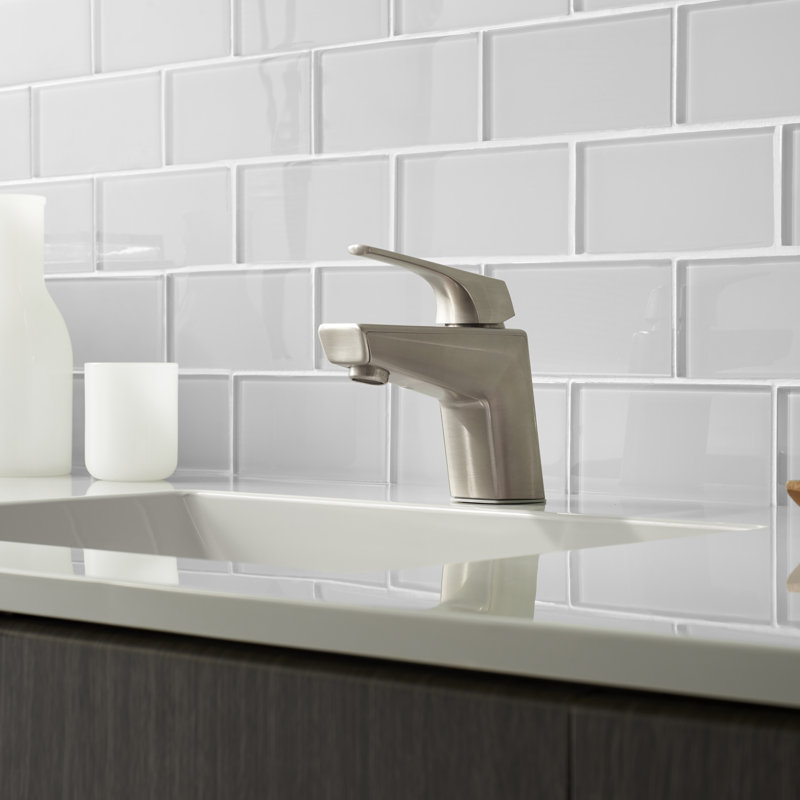 Arkitek Single Control Faucet with Drain Assembly, Brushed Nickel