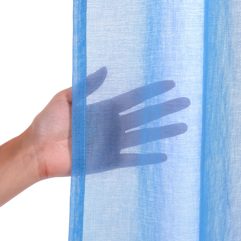 Paire de rideaux transparents avec œillets Amarely, L 52 po x L 84 po, Glacier