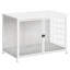 Mobilier de caisse pour chien de 39,4 po de L avec coussin, chenil en bois avec portes doubles, cage robuste pour petits / moyens / grands chiens