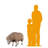 Merino Ewe Head Down Life Size Statue