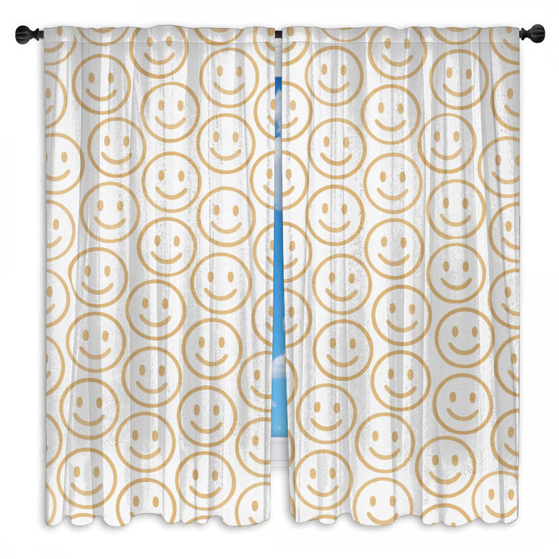 Rideaux de fenêtre Smiley - 2 panneaux, 40in x 61in - 2 panels, Sheer
