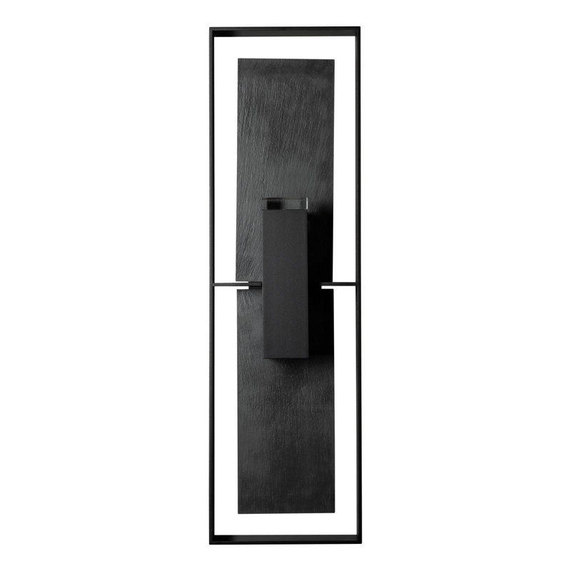 Shadow Box Aluminum Wall Light, Coastal Black, 34" H x 10" W x 4.4" D