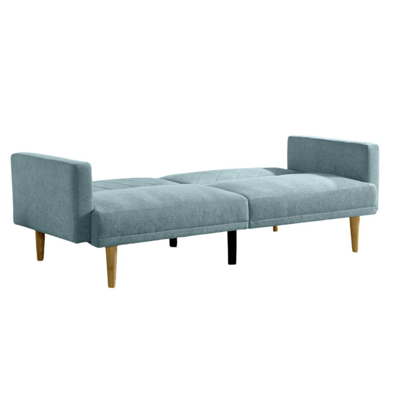 Canapé en velours 76,40 po Aanvi, Velours bleu